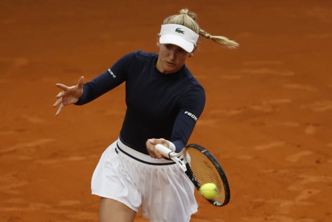 Jil Teichmann zeigt sich in Madrid in starker Form. Jil Teichmann