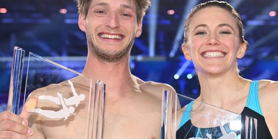 Moritz Hans und Stefanie Edelmann schnappten sich im Synchronspringen den Sieg beim «RTL Turmspringen».