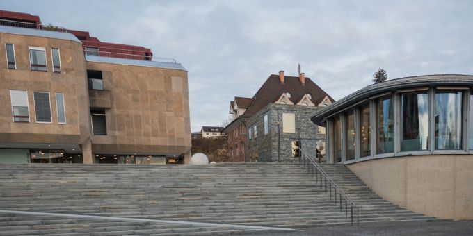 Die Treppe in Richtung Dorfplatz Meilen. Die Treppe in Richtung Dorfplatz Meilen.