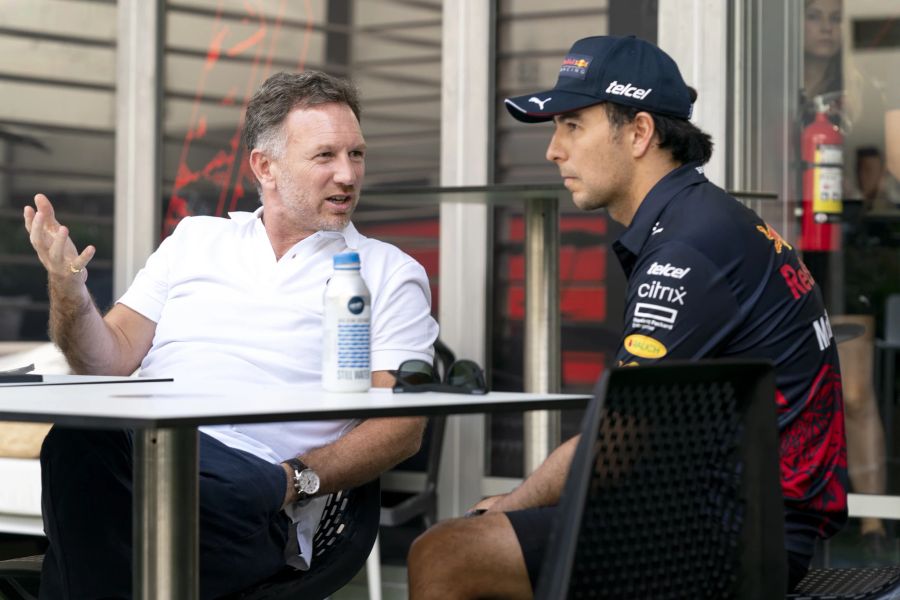 Christian Horner Sergio Perez