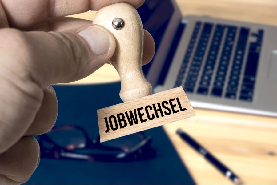 Stempel mit Jobwechsel-Aufdruck