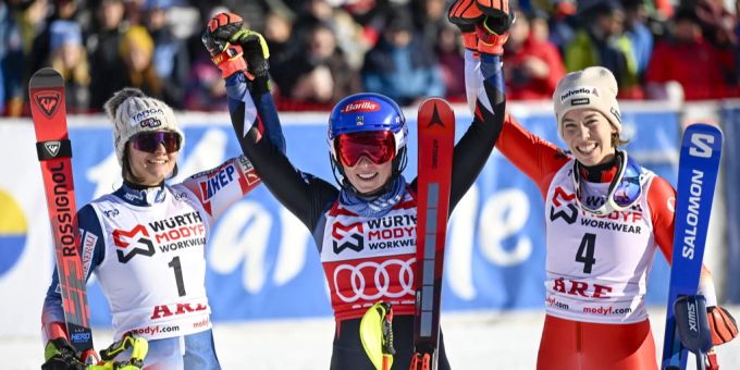 Gisin wird Dritte - Shiffrin holt sich Slalom-Sieg und die kleine Kugel