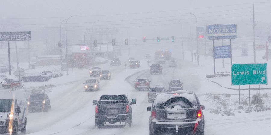 Schneefall im US-Bundesstaat Iowa