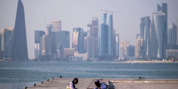 Arbeiter im Emirat Katar Arbeiter im Emirat Katar