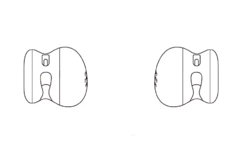 Das Design im Patent der Google Pixel Buds 3.