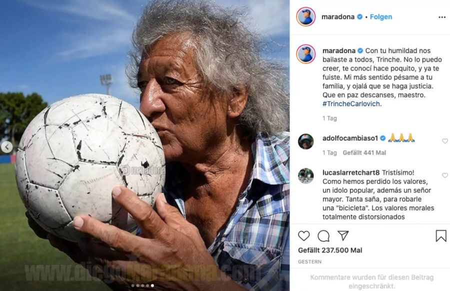 instagram von maradona
