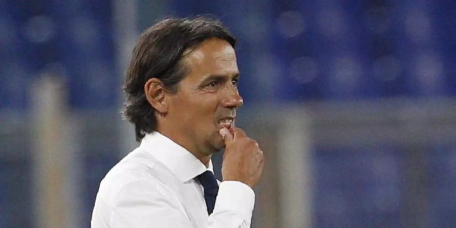 Kassierte mit Lazio Rom eine Heimniederlage gegen Sassuolo Calcio: Trainer Simone Inzaghi. Foto: Riccardo De Luca/AP/dpa