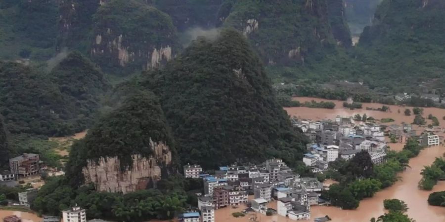 Der bei Touristen beliebte Ort Yangshuo