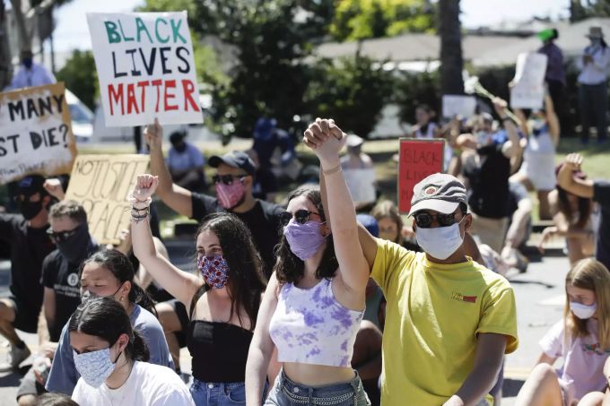 Auch am Dienstag gingen die Proteste weiter. America Protests California