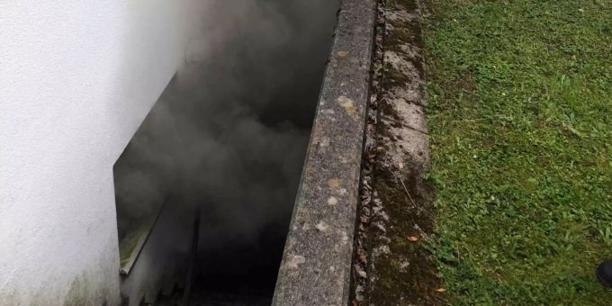 Tumbler in Brand geraten.