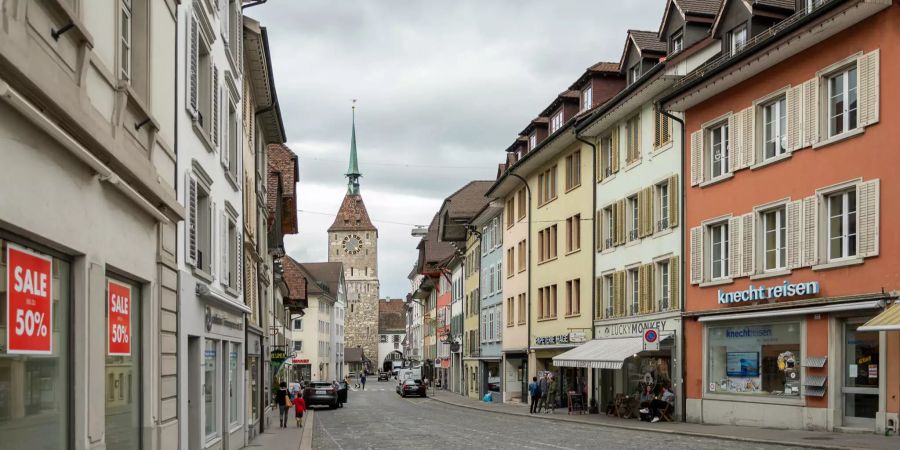 Die Altstadt von Aarau.