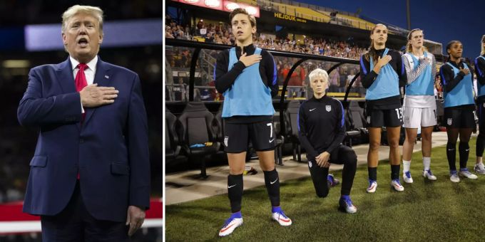 Proteste erlaubt - US-Präsident Trump droht mit Sport-Boykott