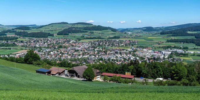 Blick auf Münsingen vom Belpberg aus. - Belpberg Blick auf Münsingen vom Belpberg aus. - Belpberg