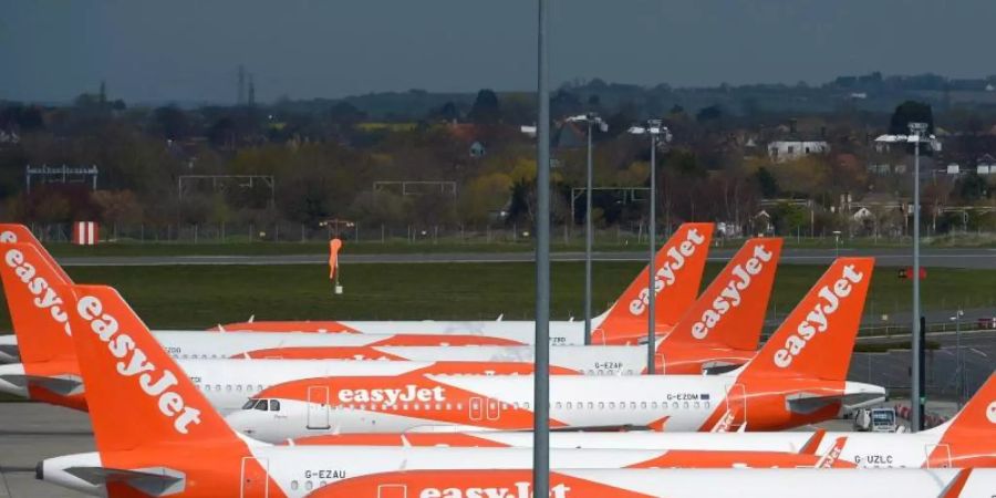 Flugzeuge der britischen Fluggesellschaft Easyjet auf dem Flughafen London Southend. Foto: Nick Ansell/PA Wire/dpa