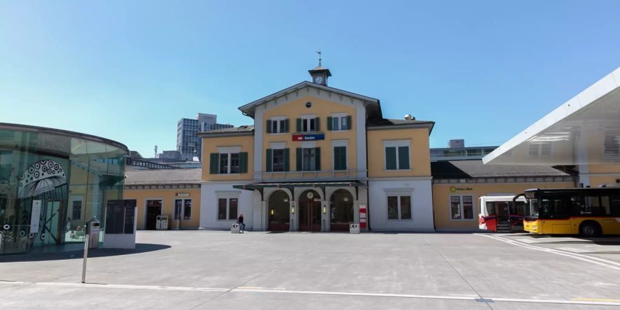 Der Bahnhof in Baden.