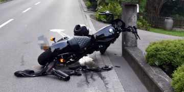 Selbstunfall mit Motorrad
