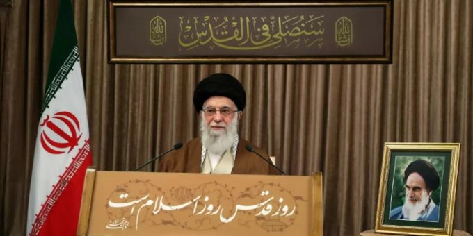 Irans geistliches Oberhaupt Ayatollah Ali Chamenei. Irans Oberhaupt