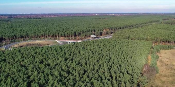 Das Güterverkehrszentrum in der Gemeinde Grünheide, Ort der geplanten Tesla-Gigafactory. Tesla