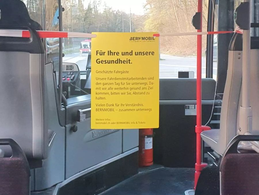 Busfahrer schützen sich auch vor dem Coronavirus.