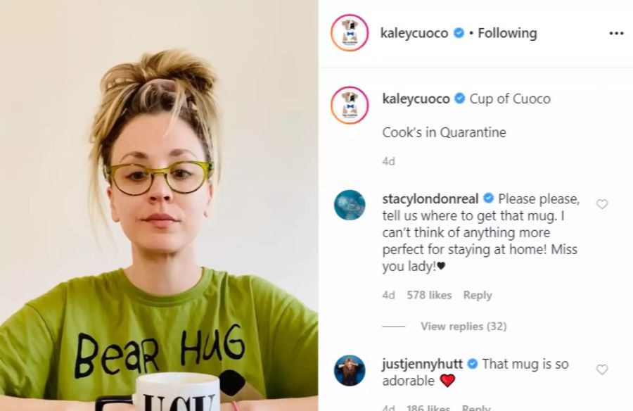 Auch «Big Bang Therory»-Star Kaley Cuoco setzt auf den Dutt.