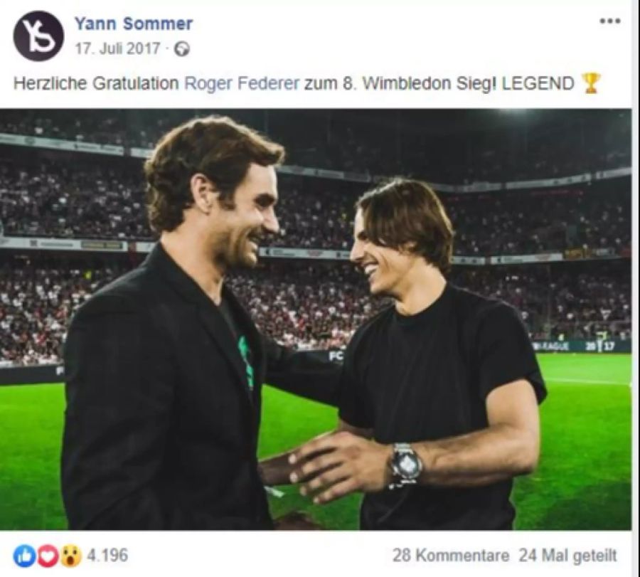 Roger Federer Yann Sommer