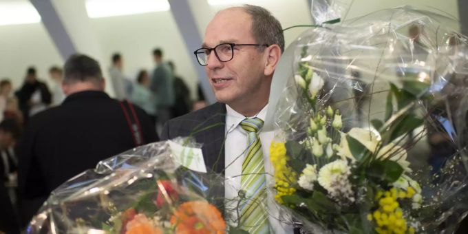 Regierungsrat Bruno Damann (CVP, bisher) freut sich über seine Wiederwahl, bei den Wahlen im Kanton St. Gallen im März 2020. Bruno Damann