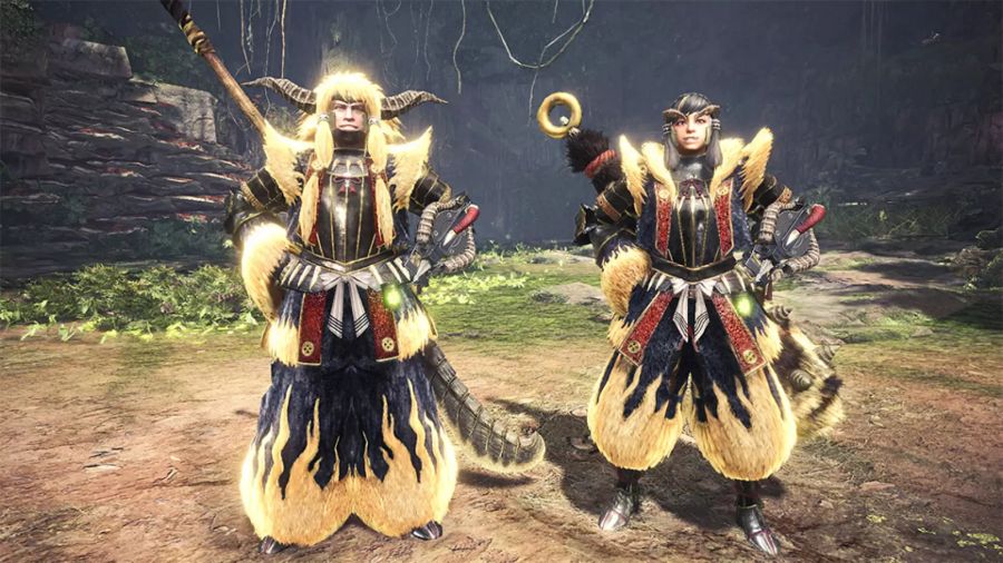 Die α-Version des Rajang-Rüstungssets von Monster Hunter World: Iceborne.