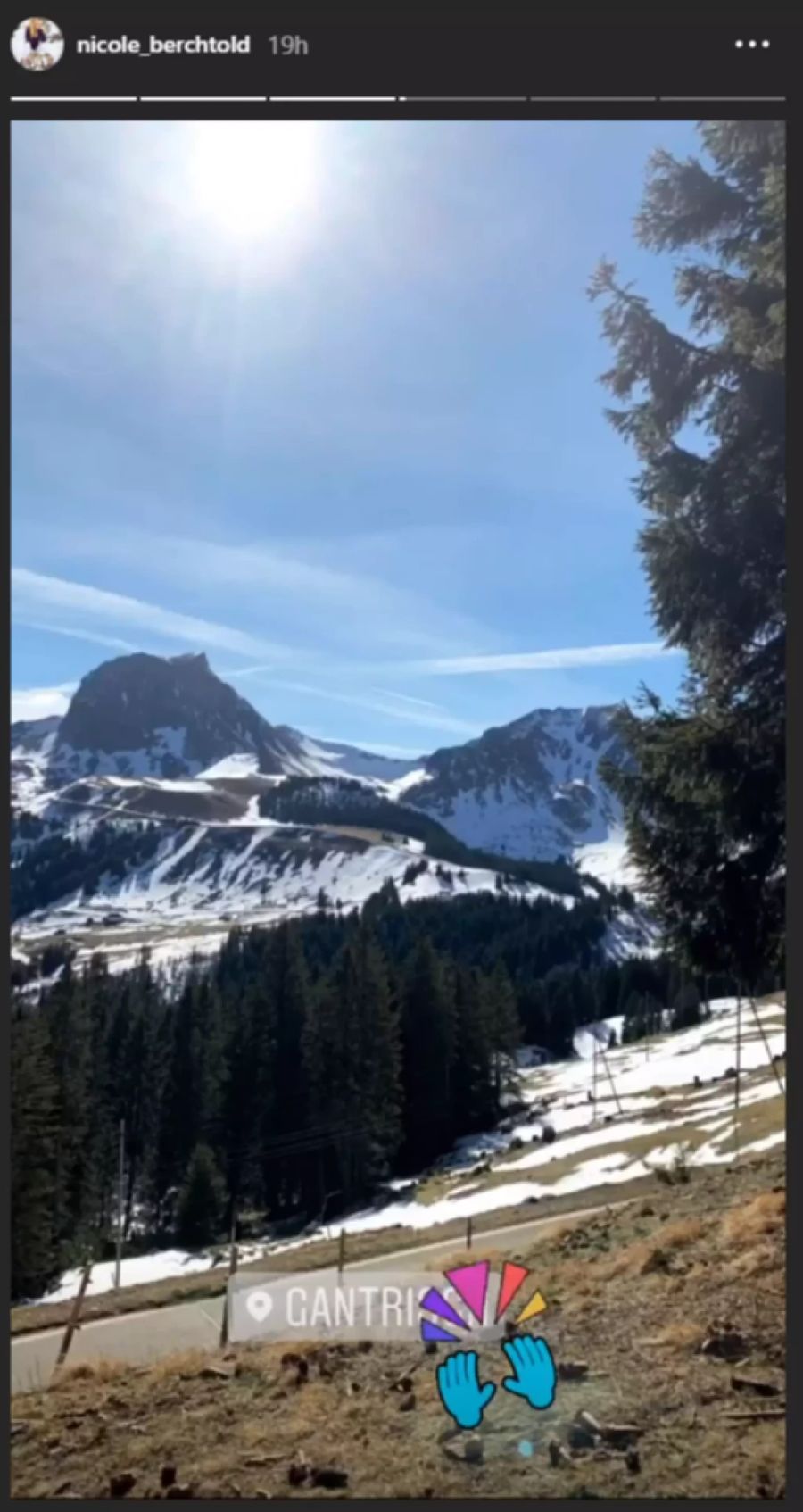 Nicole Berchtold hat es am Montag ins Berner Gantrischgebirge verschlagen.