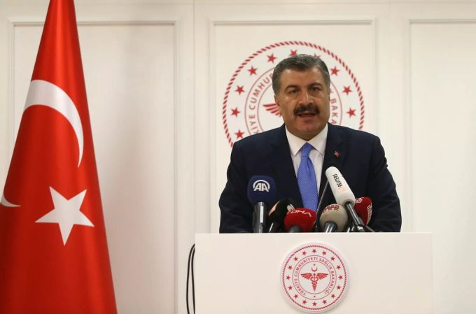 Der türkische Gesundheitsminister Fahrettin Koca informiert zum neuartigen Coronavirus. Fahrettin Koca