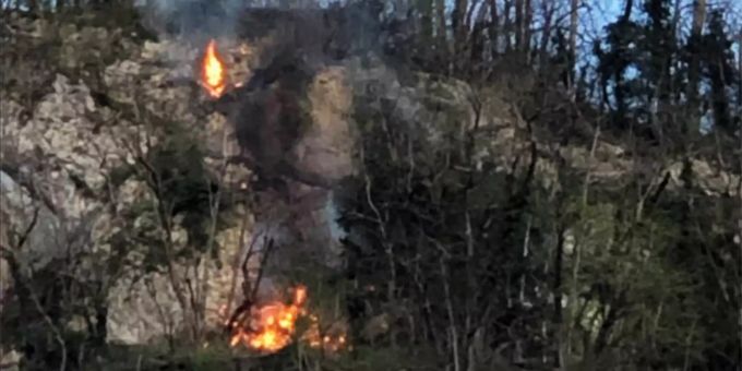 Nidwalden - Fürigen/Stansstad NW: Waldbrand in unzugänglichem Gebiet