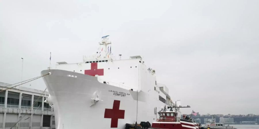 Krankenhausschiff der US-Marine in New York