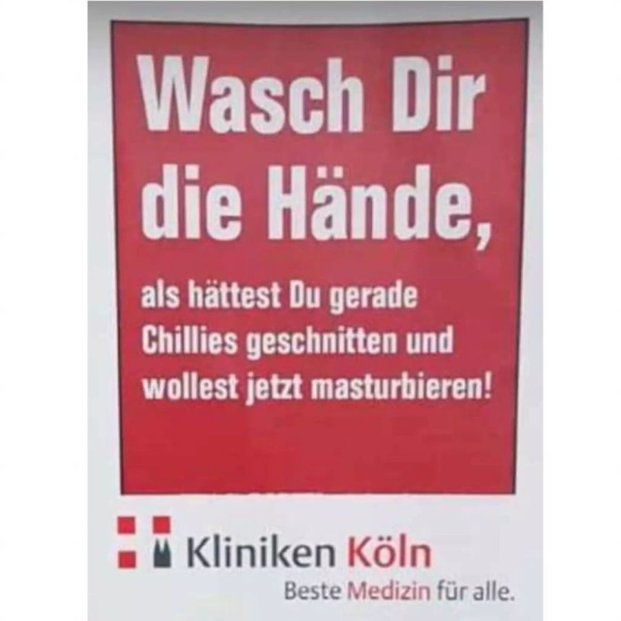 Ein Hinweis der Kliniken Köln.