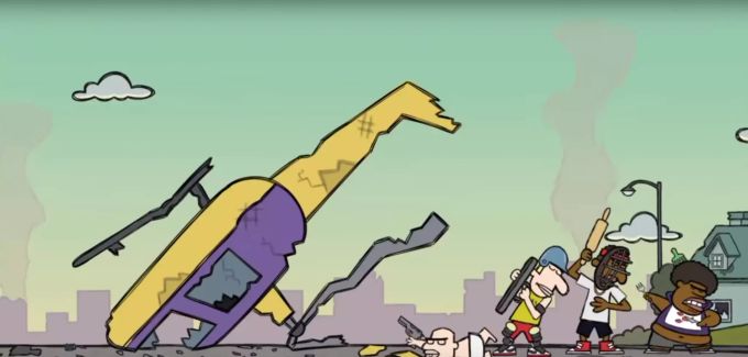 Die Szene der Serie «Legends of Chamberlain Heights», welche den Tod der Basketball-Legende Kobe Bryant vorausgesagt hatte. Kobe Bryant Tod Cartoon