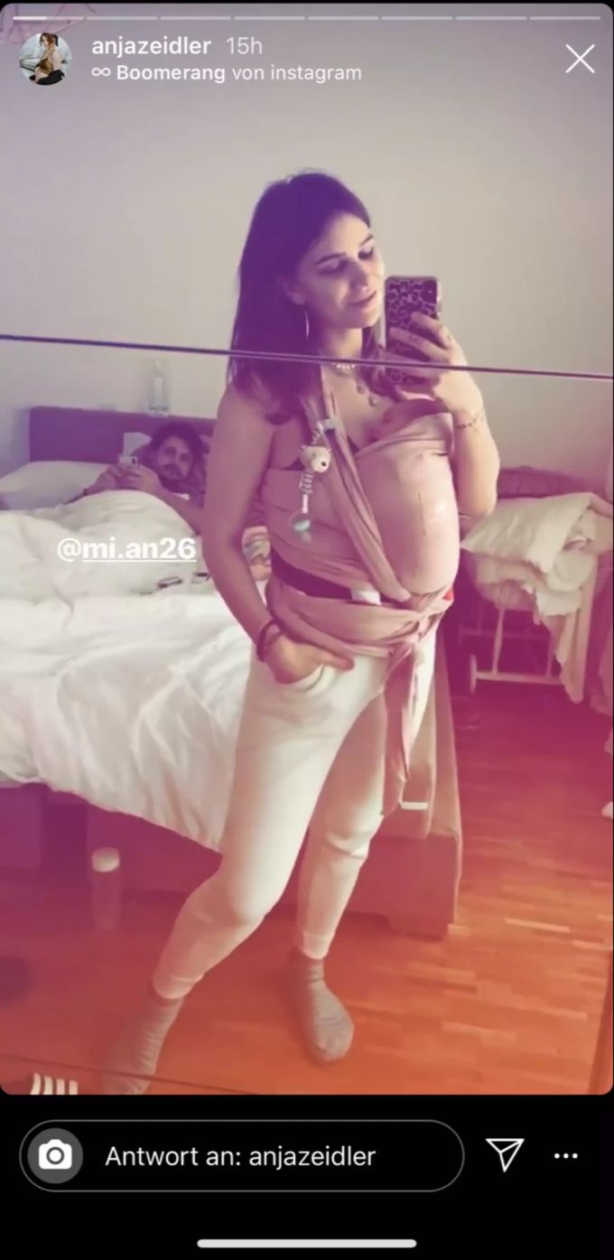 Anja Zeidler zeigt ihre kleine Familie. Anja Zeidler