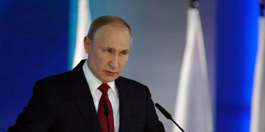 Putin bei seiner jährlichen Rede vor dem Parlament