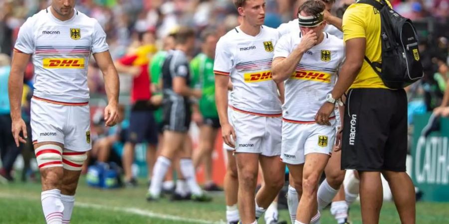 Bei den Hongkong Sevens unterlagen die deutschen Spieler Europameister Irland. Foto: Jürgen Kessler/dpa