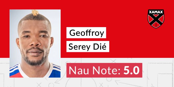 Die Nau-Note für Geoffroy Serey Dié von Xamax Serey Dié Geoffroy von Xamax