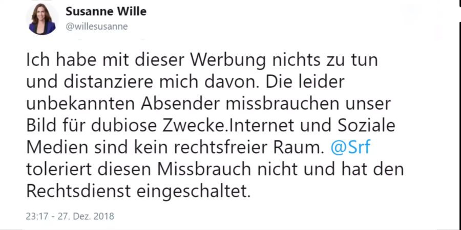 Tweet Susanne Wille