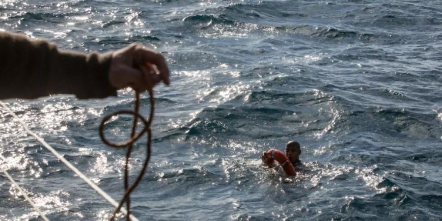 Rettung eines Menschen im Mittelmeer Anfang Januar