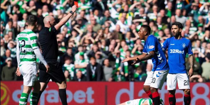 Alfredo Morelos sieht rot