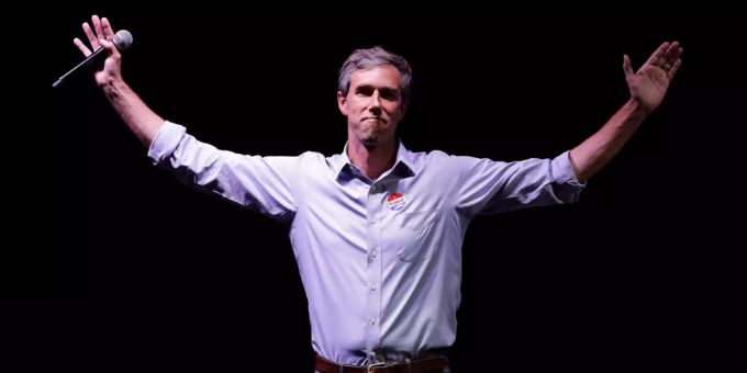 Beto O'Rourke an einem Auftritt. Beto O'Rourke