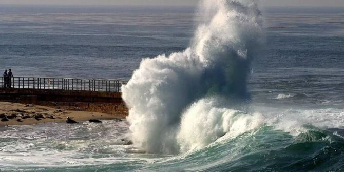 Riesenwelle in Italien