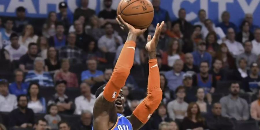 Erzielte 17 Punkte für Oklahoma City Thunder: Dennis Schröder. Foto: June Frantz Hunt/AP/dpa