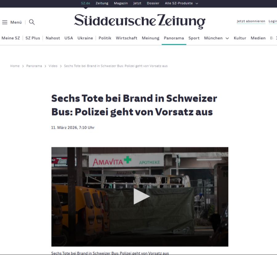 Ebenso berichtet die «Süddeutsche Zeitung».