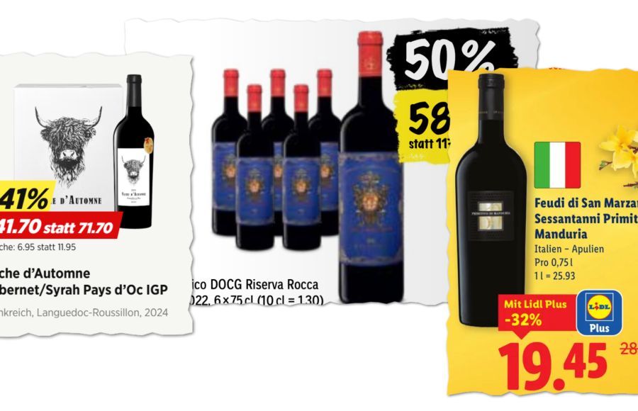 Tiefstpreis-Aktionen Wein