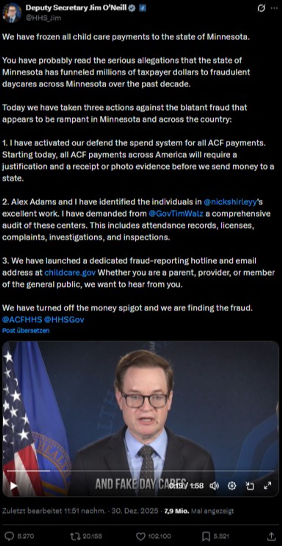 O'Neill Mittel Minnesota Statement