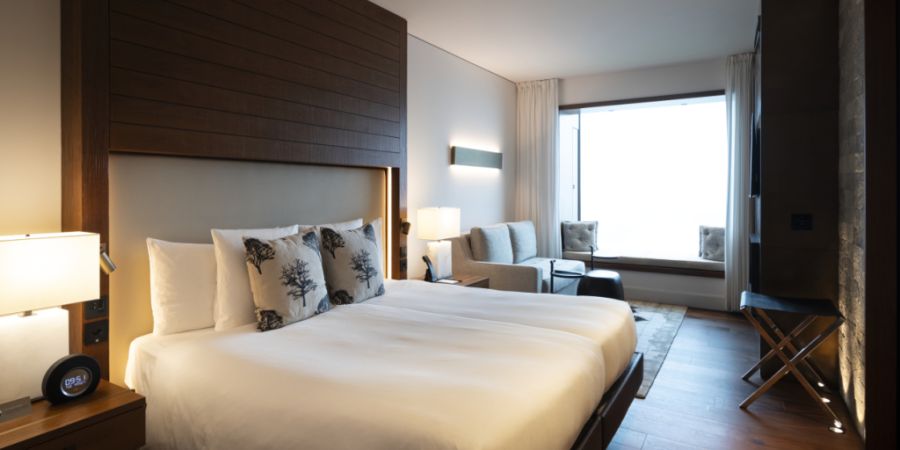 Im April weniger gefragt: Hotelzimmer in der Schweiz. (Archivbild)