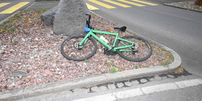 Velofahrer Kollision