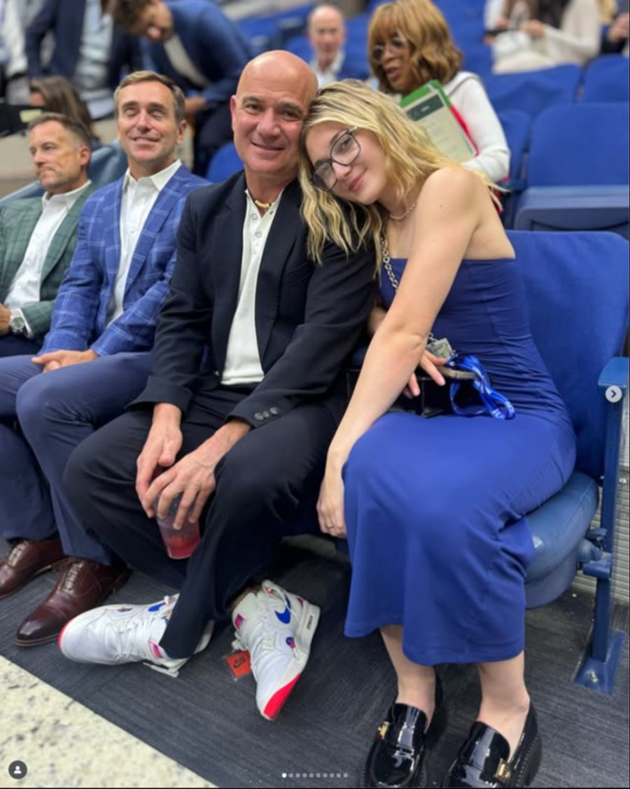 Vater und Tochter besuchten zusammen die US-Open in New York.