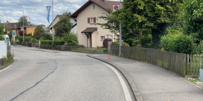Unfallstelle in Bellach. Unfallstelle in Bellach